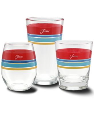 Vibrant Edgeline Stemless Wine Glasses, Set of 4