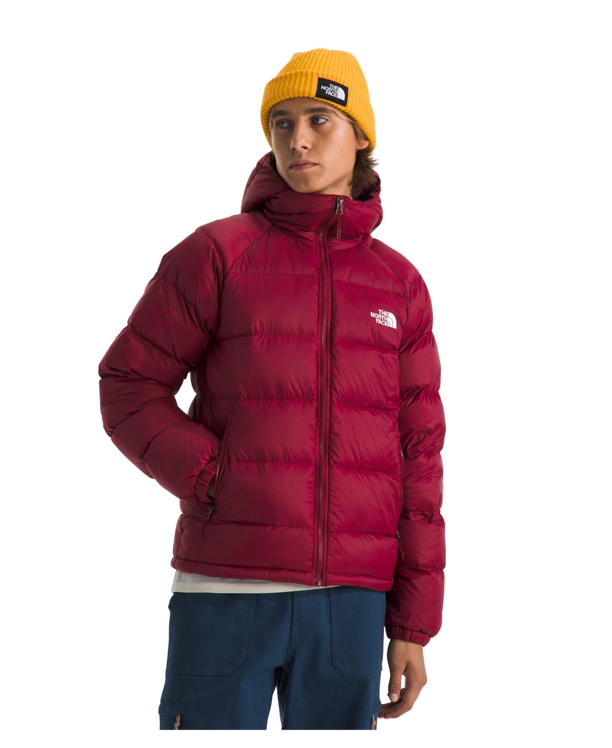 The North Face Men's Hydrenalite Dwr Quilted Hooded Down Puffer Jacket In Beetroot