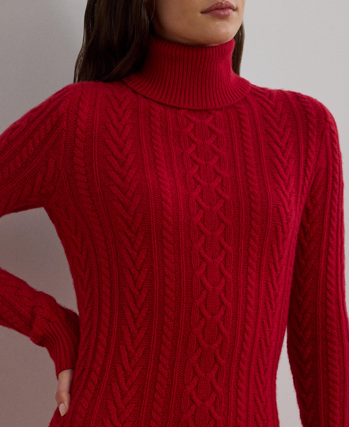 Lauren Ralph Lauren Women's Wool-Cashmere Turtleneck Sweater Dress