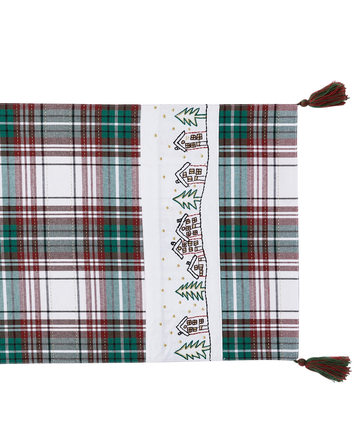 Avanti Holiday Cotton Plaid Runner, 13" X 72" In Multi Color