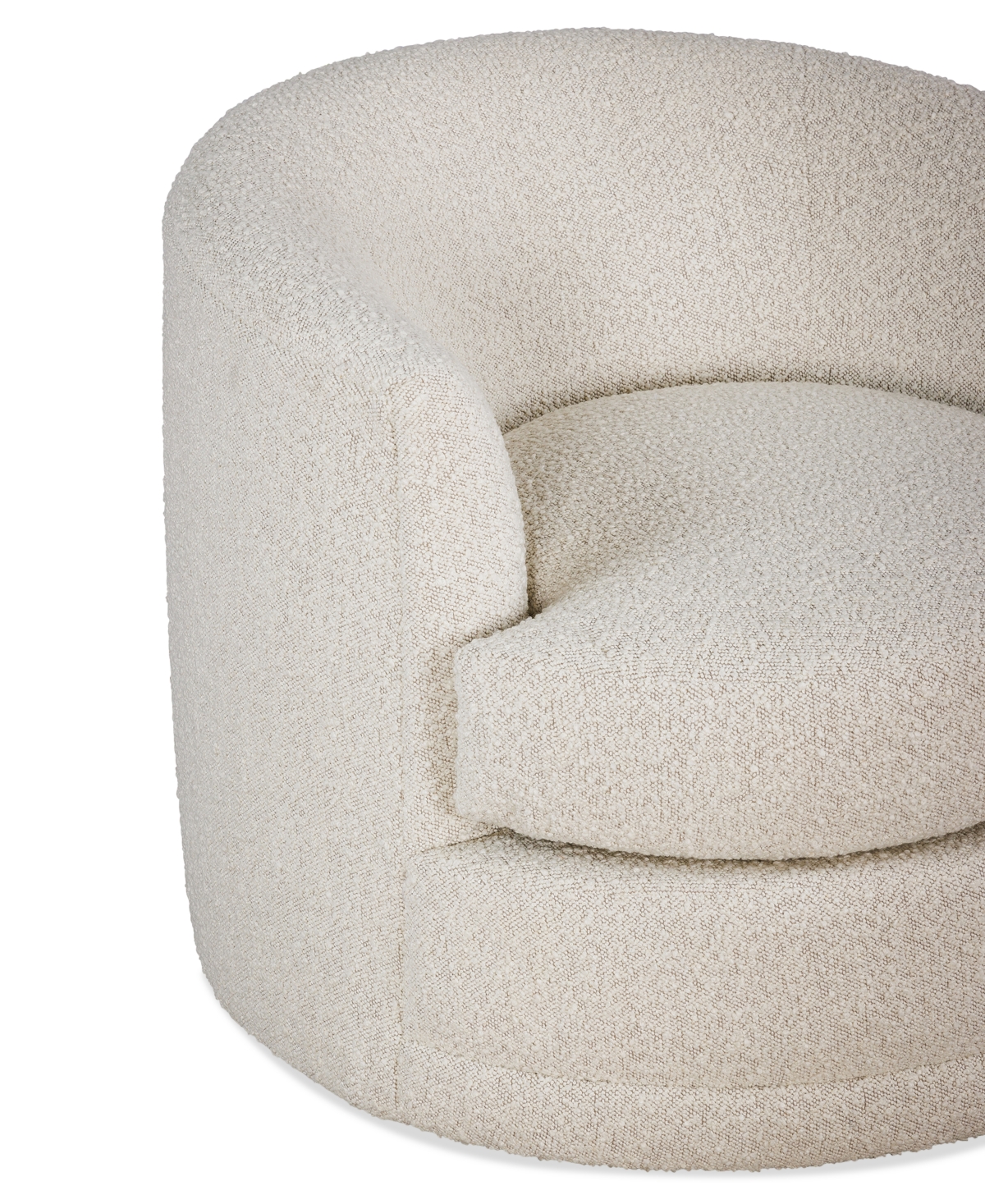 Macy's Elbeth Fabric Swivel Chair, Exclusively At  In Pebble