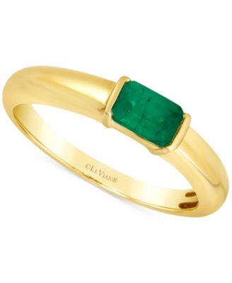 Emerald (1/3 ct. t.w.) Ring in 14k Honey Gold