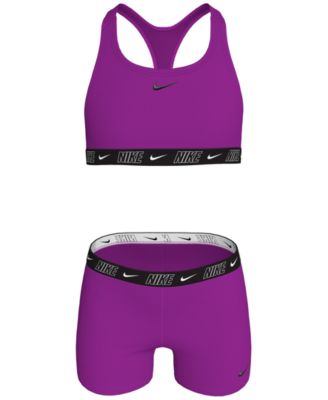 Big Girls Racerback Top & Shorts Swimsuit, 2 Piece Set