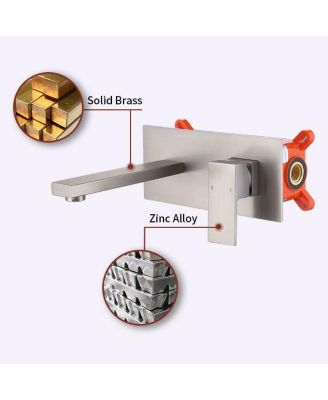 Wall-Mount Bathroom Faucet for Sink or Bathtub, Single Handle, 2 Holes