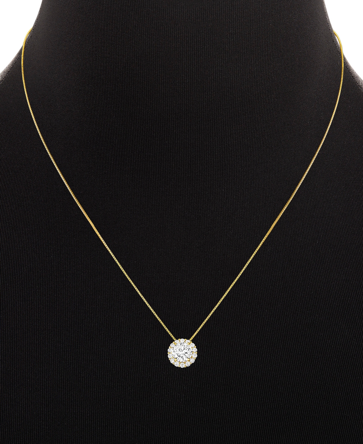 Holiday Lane 2-Pc. Cubic Zirconia Round Pave Pendant Necklace & Stud Earring Set in Sterling Silver, Created for Macy's