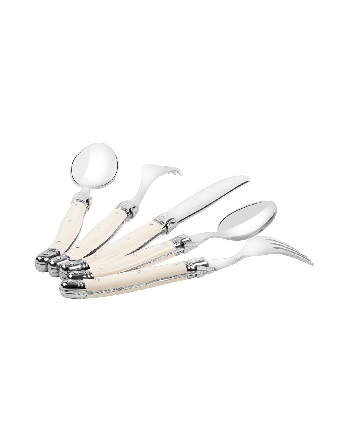 French Home Laguiole Connoisseur 20-piece Flatware Set With Handles In Ivory