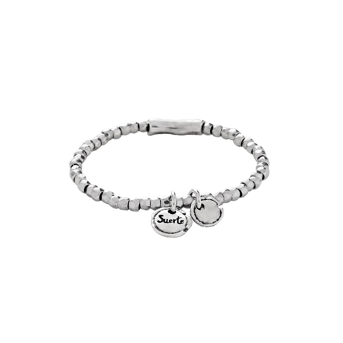 Unode50 Sterling Silver Rounded Bead Bracelet In Silver