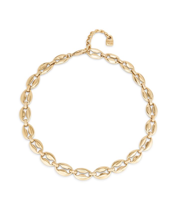 UNOde50 18k Gold Plated Metal Alloy Small Links Necklace
