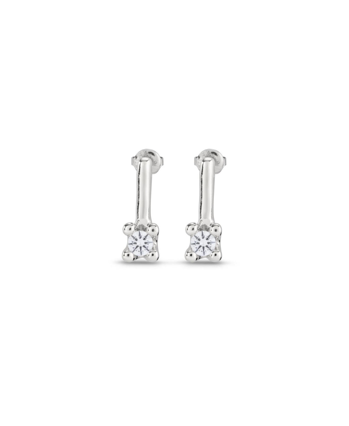 UNOde50 Sterling Silver Plated Metal Alloy Medium Earrings - White