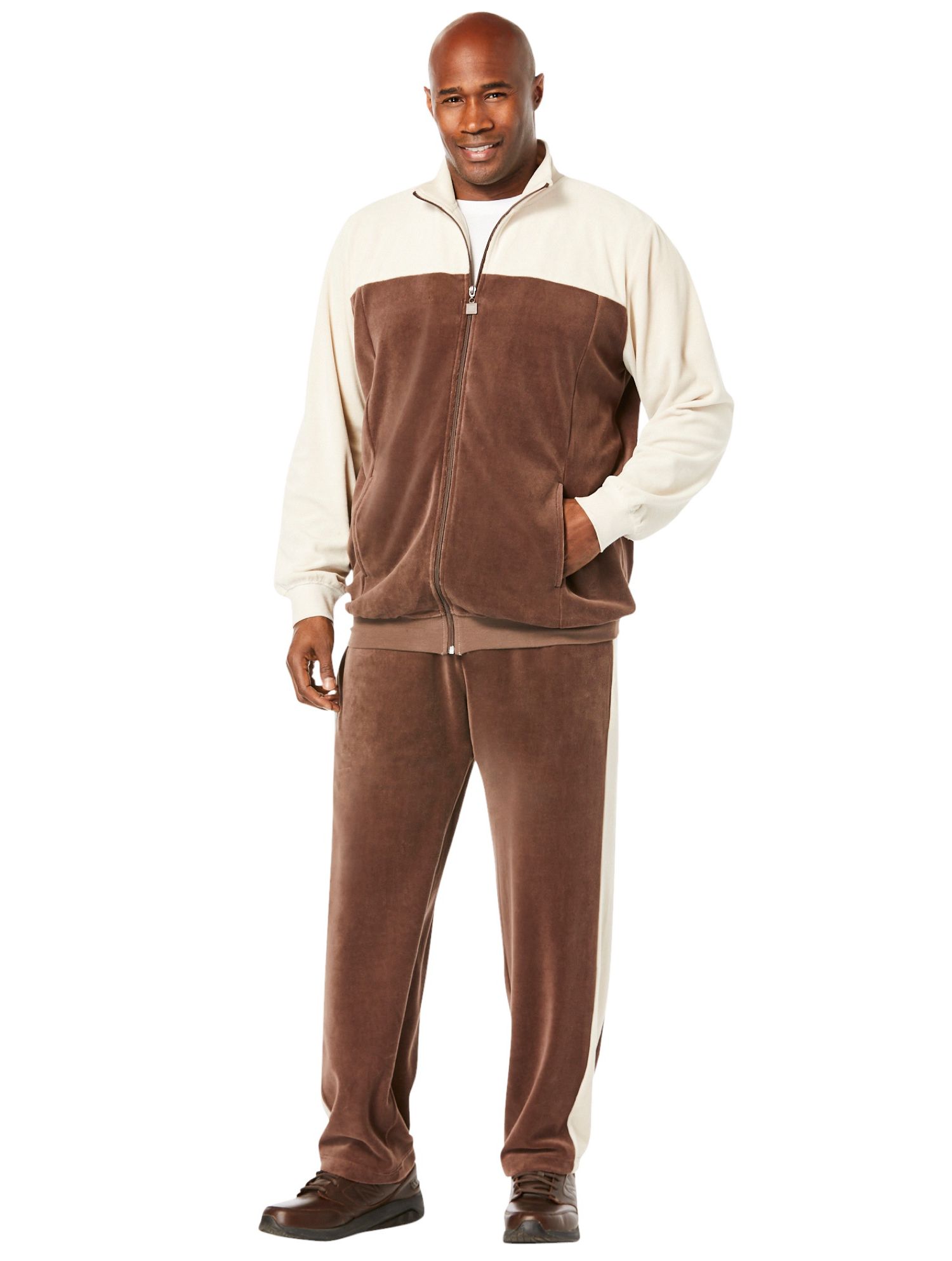 Men's Colorblock Velour Tracksuit