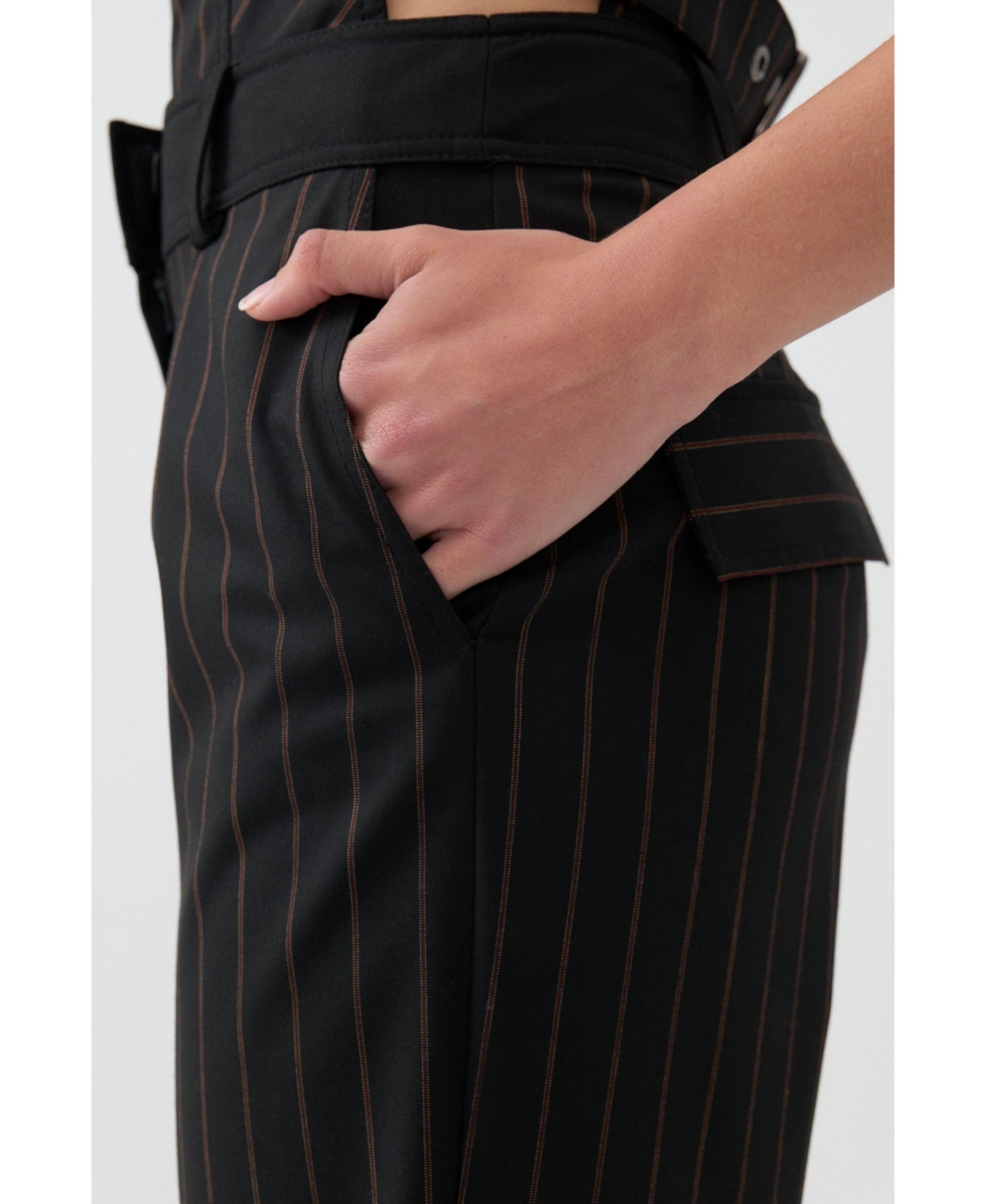 Nocturne Women's High Waist Striped Pants