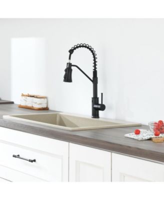 Pull out Touchless Single Handle Kitchen Faucet with MotionSense In Black