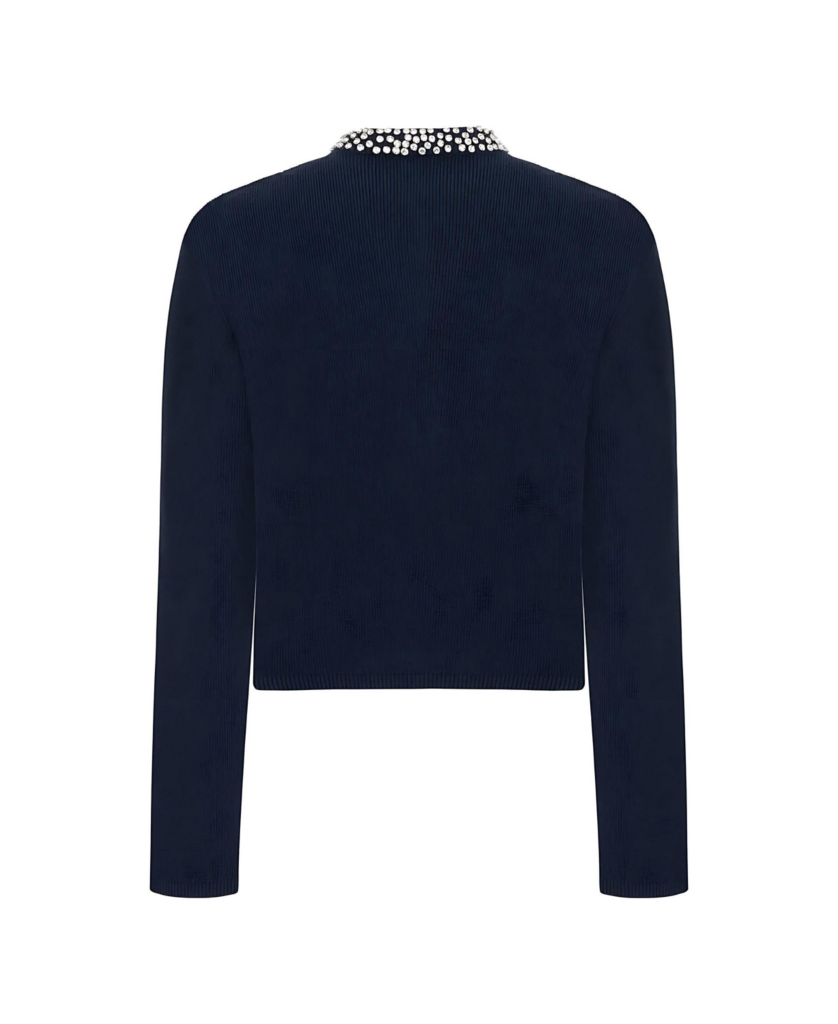 Nocturne Women's Shiny Stone Collar Knit Cardigan