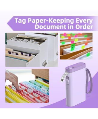 Label Maker Machine with Tape, P21-A Portable Bluetooth Label Printer, Wireless Built-in Cutter Sticker Maker Mini Label Makers with Multiple Templates for Organizing Storage Office Home, Green