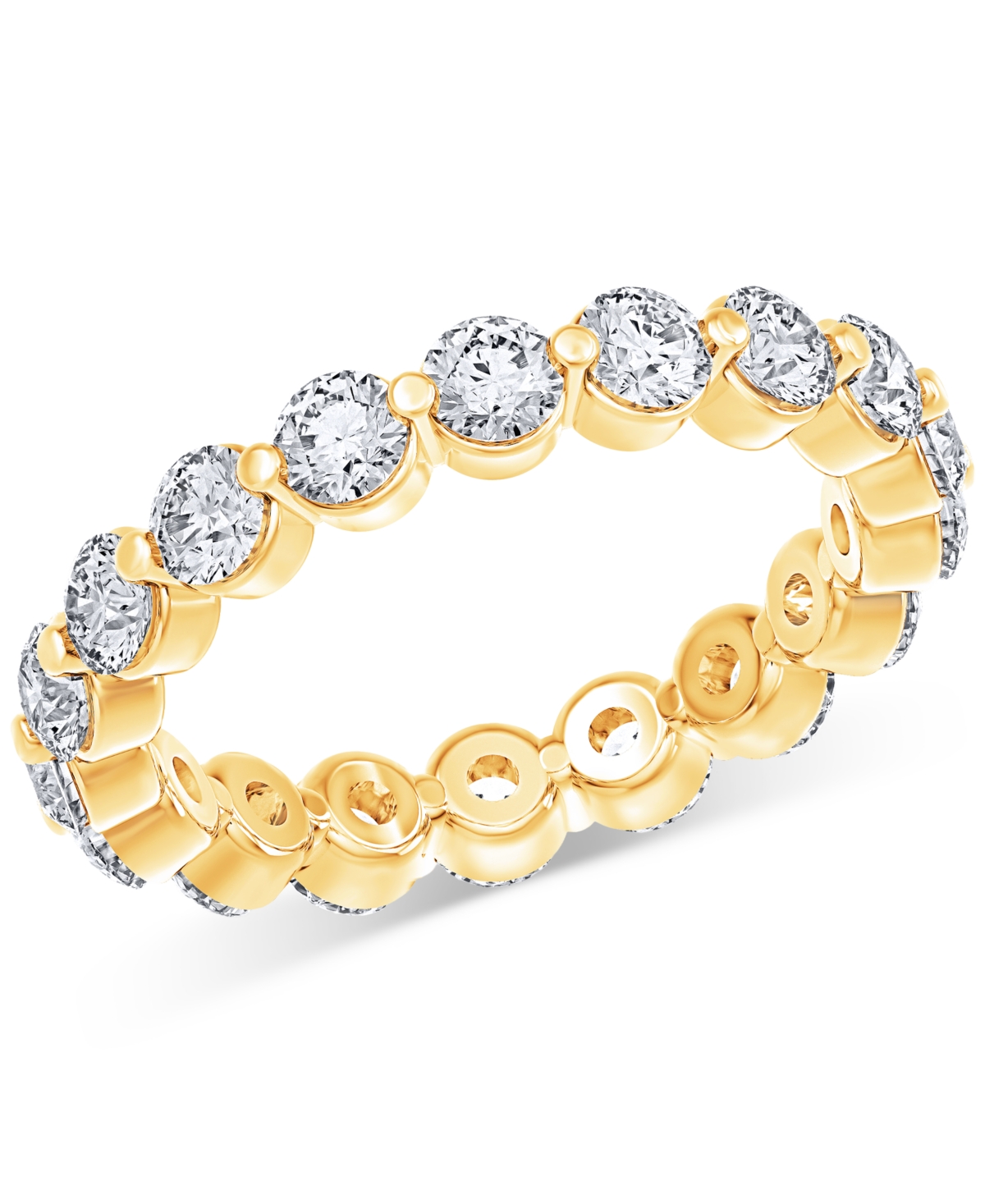 Macy's Diamond Eternity Ring (2 Ct. T.w.) In Platinum Or 14k Gold In Yellow Gold