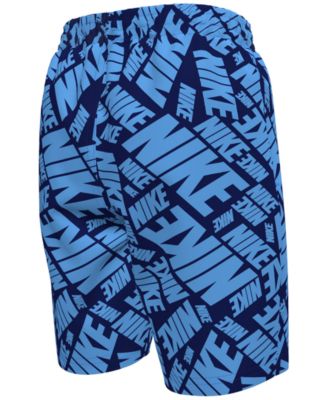 Big Boys 7" Tossed Block Volley Swim Shorts
