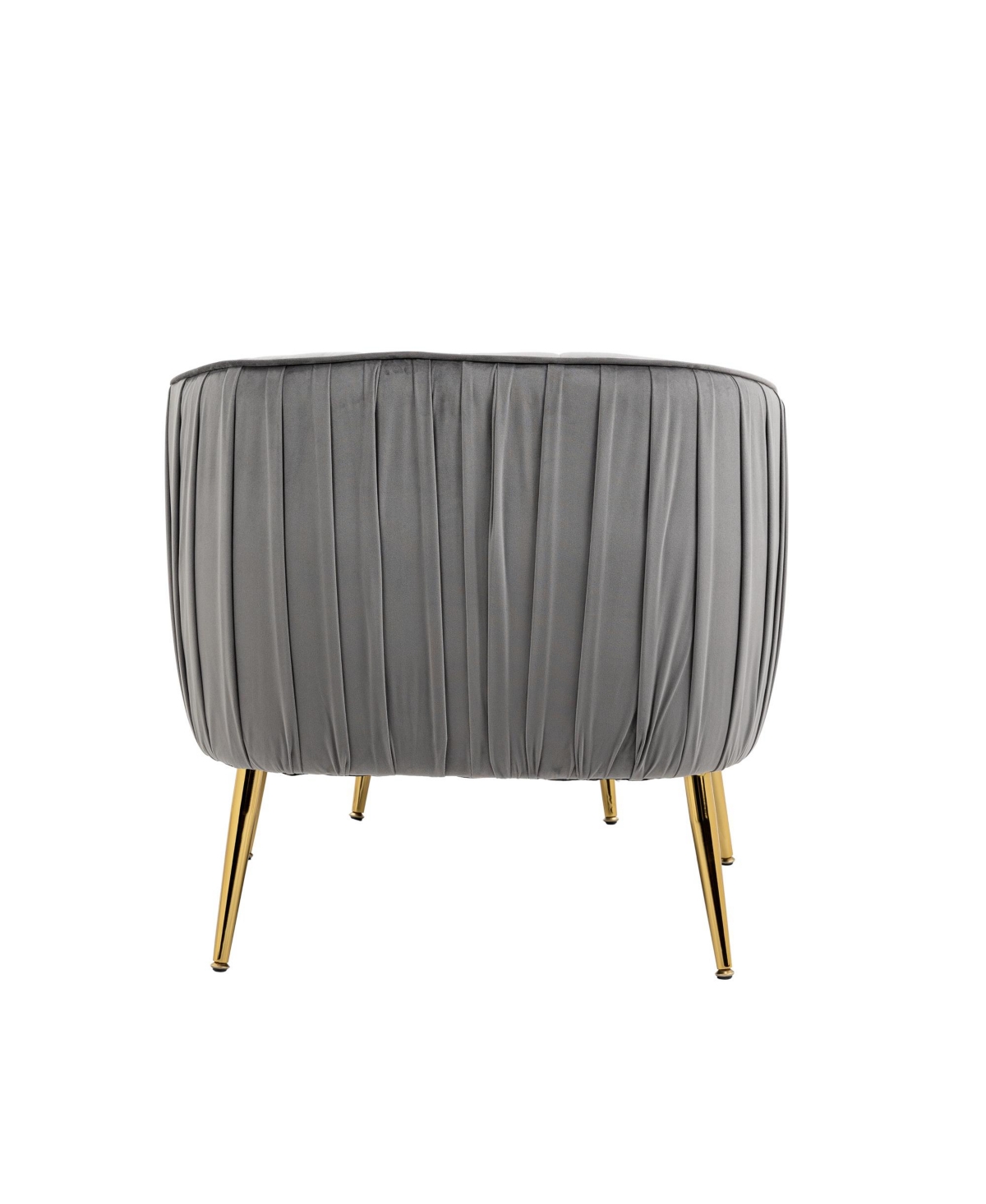 Streamdale Furniture Velvet Accent Chair With Ottoman, Modern Tufted Barrel Chair Ottoman Set For Living Room