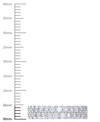 Diamond Double Row Eternity Ring (3 ct. t.w.) in Platinum, 14k White Gold, 14k Gold, or 14k Rose Gold, Created for Macy's