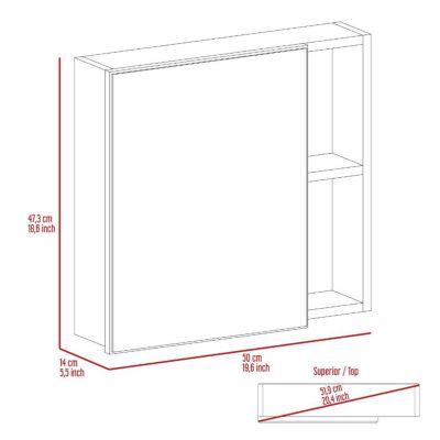 Myrick 2-Shelf Medicine Cabinet With Mirror