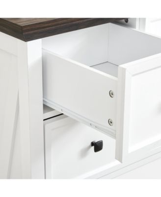 Wood Grain Tabletop with Modern Handles & Safety