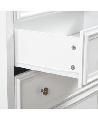 Modern Wooden Dresser with 6 Spacious Drawers and Metal Handles