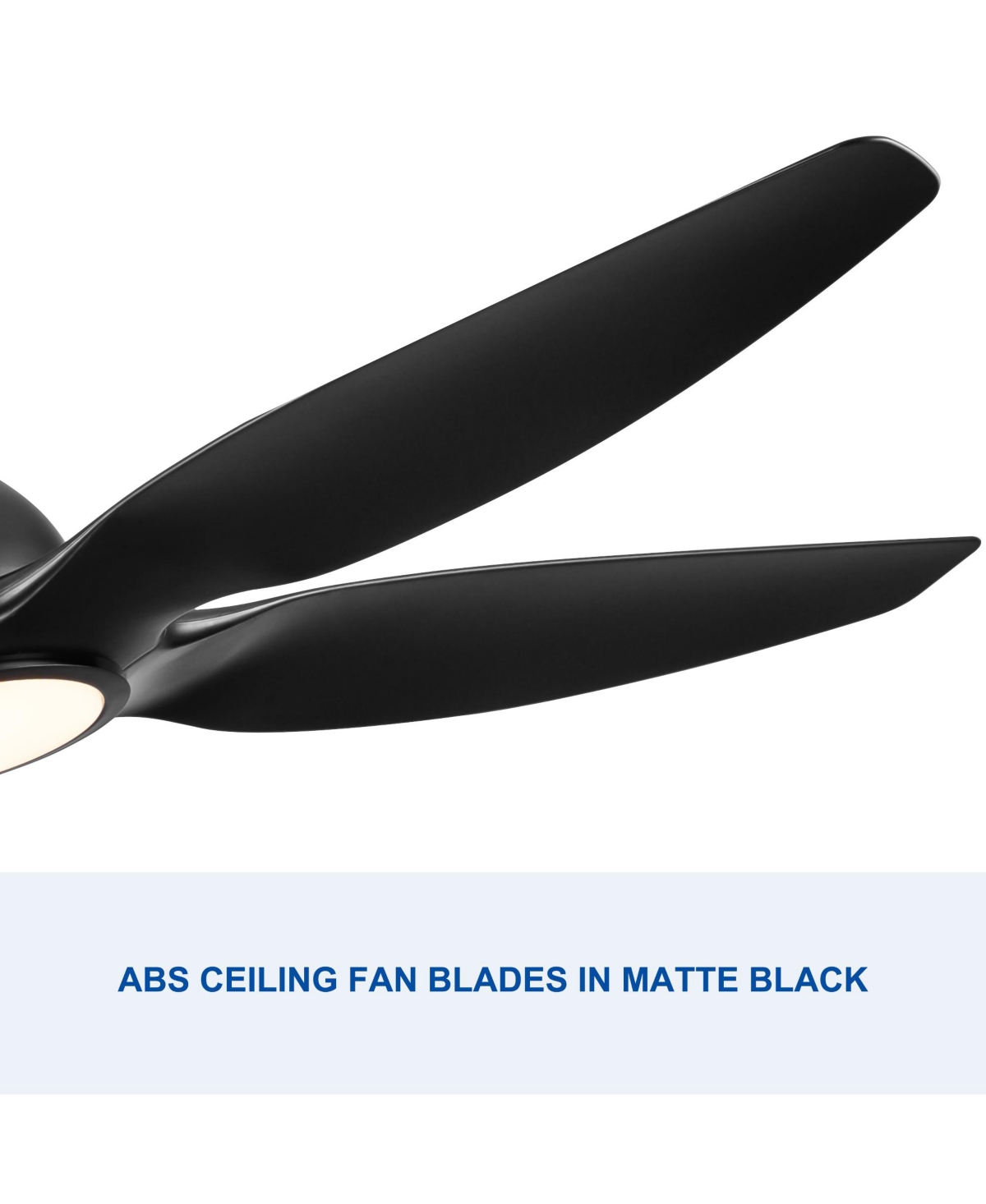 Streamdale Furniture 60 In Integrated Led Ceiling Fan Lighting WithAbs Blade - Black