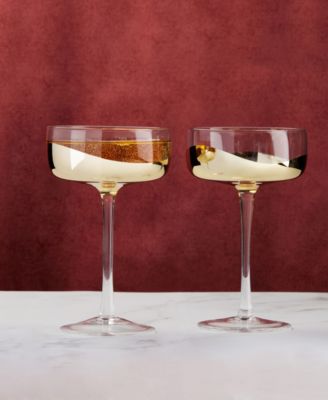 Wave Champagne Coupes, Set of 2