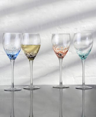 Speckle Wine Glasses, Set of 4
