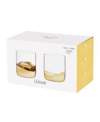 Wave Double Old Fashioned Tumblers, Set of 2