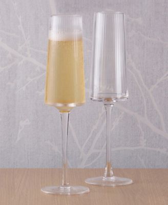 Empire Clear Champagne Flutes, Set of 2