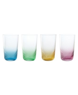 Swirl Highball Tumblers, Set of 4