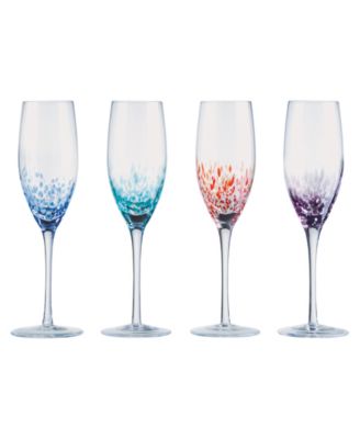 Speckle Champagne Flutes, Set of 4