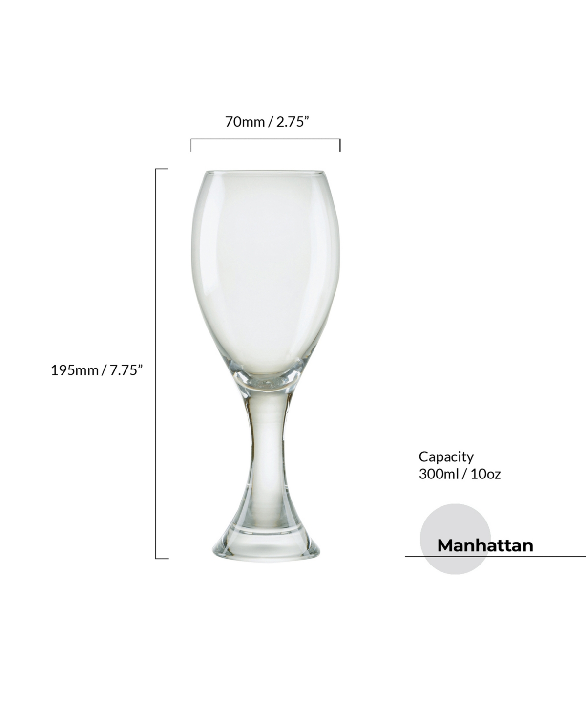 Anton Studio Designs Manhattan White Wine Glasses, Set Of 2 In Clear