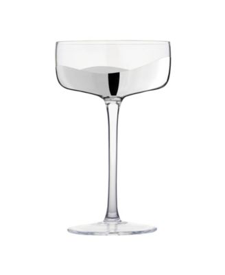 Wave Champagne Coupes, Set of 2