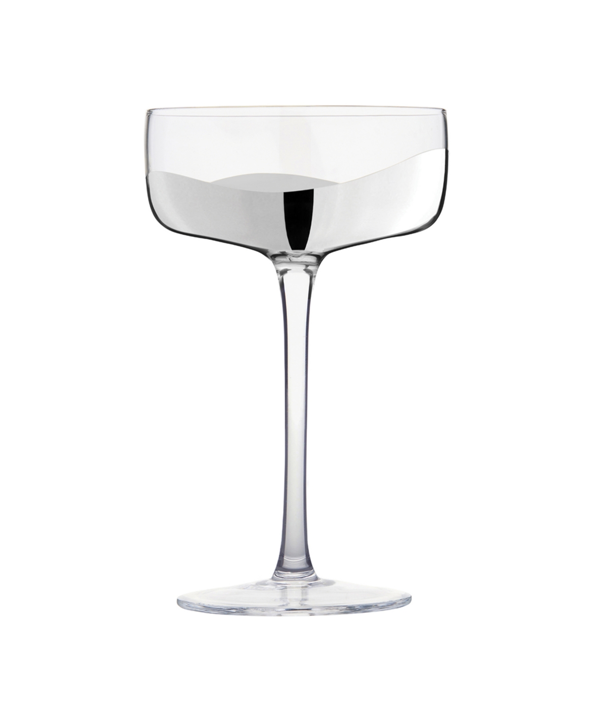 Anton Studio Designs Wave Champagne Coupes, Set Of 2 In Silver