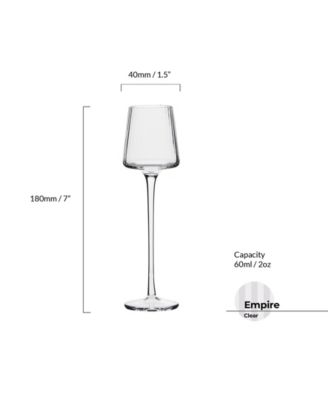 Empire Clear Cordial Glasses, Set of 4