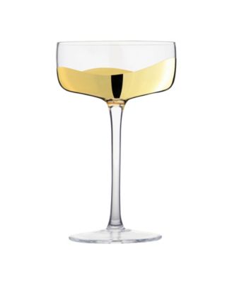 Wave Champagne Coupes, Set of 2