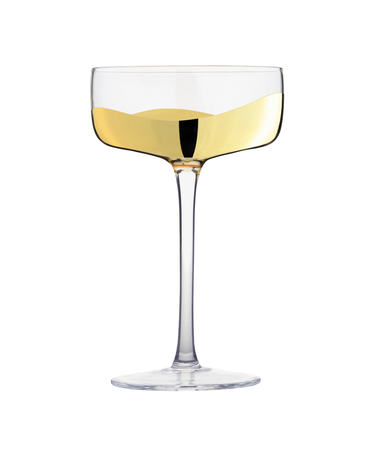 Anton Studio Designs Wave Champagne Coupes, Set Of 2 In Gold
