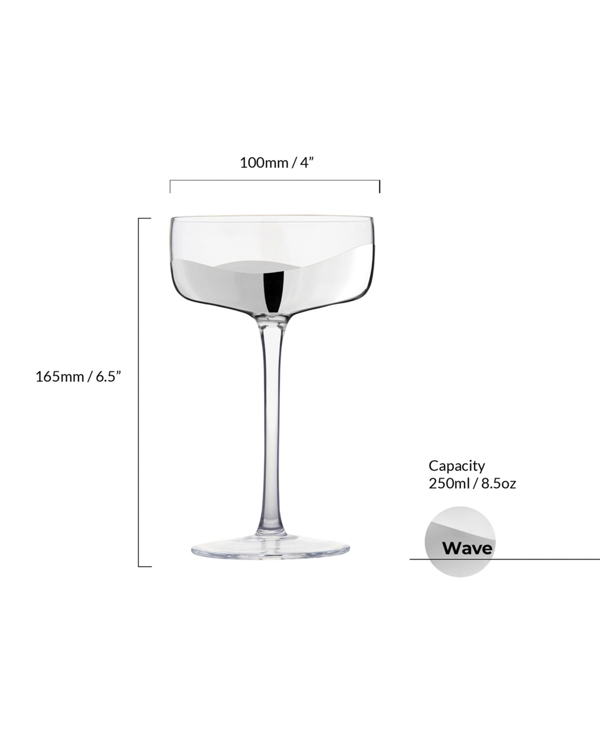 Anton Studio Designs Wave Champagne Coupes, Set Of 2 In Silver
