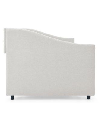 Streamdale Upholstered Daybed with Drawers, Button Back & Copper Nail Arms