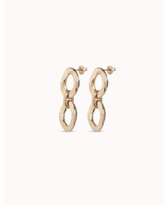 Two Round Links Metal Alloy Earrings