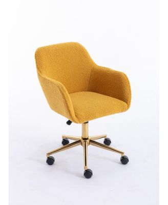 Modern Adjustable Office Chair with Teddy Fabric