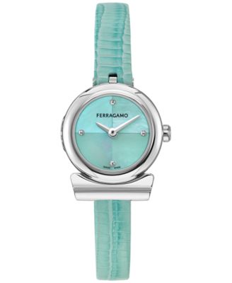 Ferragamo - Women's Swiss Blue Leather Strap Watch 23mm