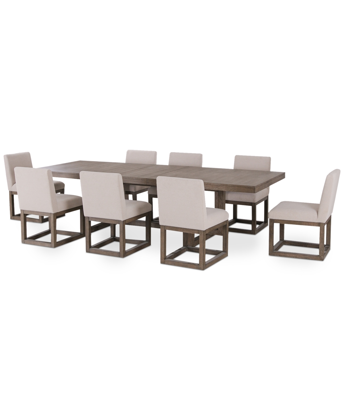 Macy's Portmore 9 Pc Rectangular Set (table & 8 Side Chairs), Created For  In Brown