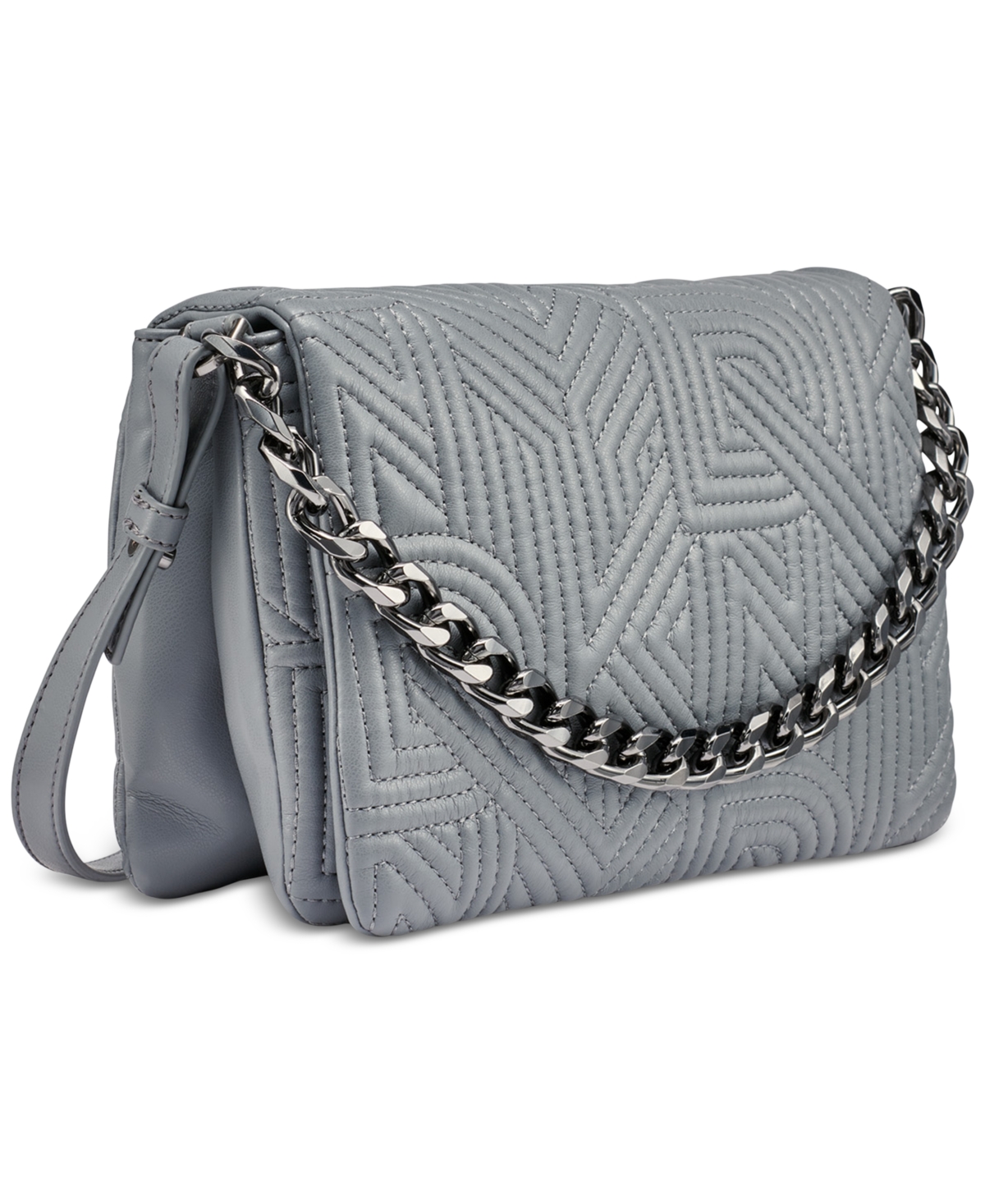 Dkny Desiree Small Flap Crossbody In Dark Gray
