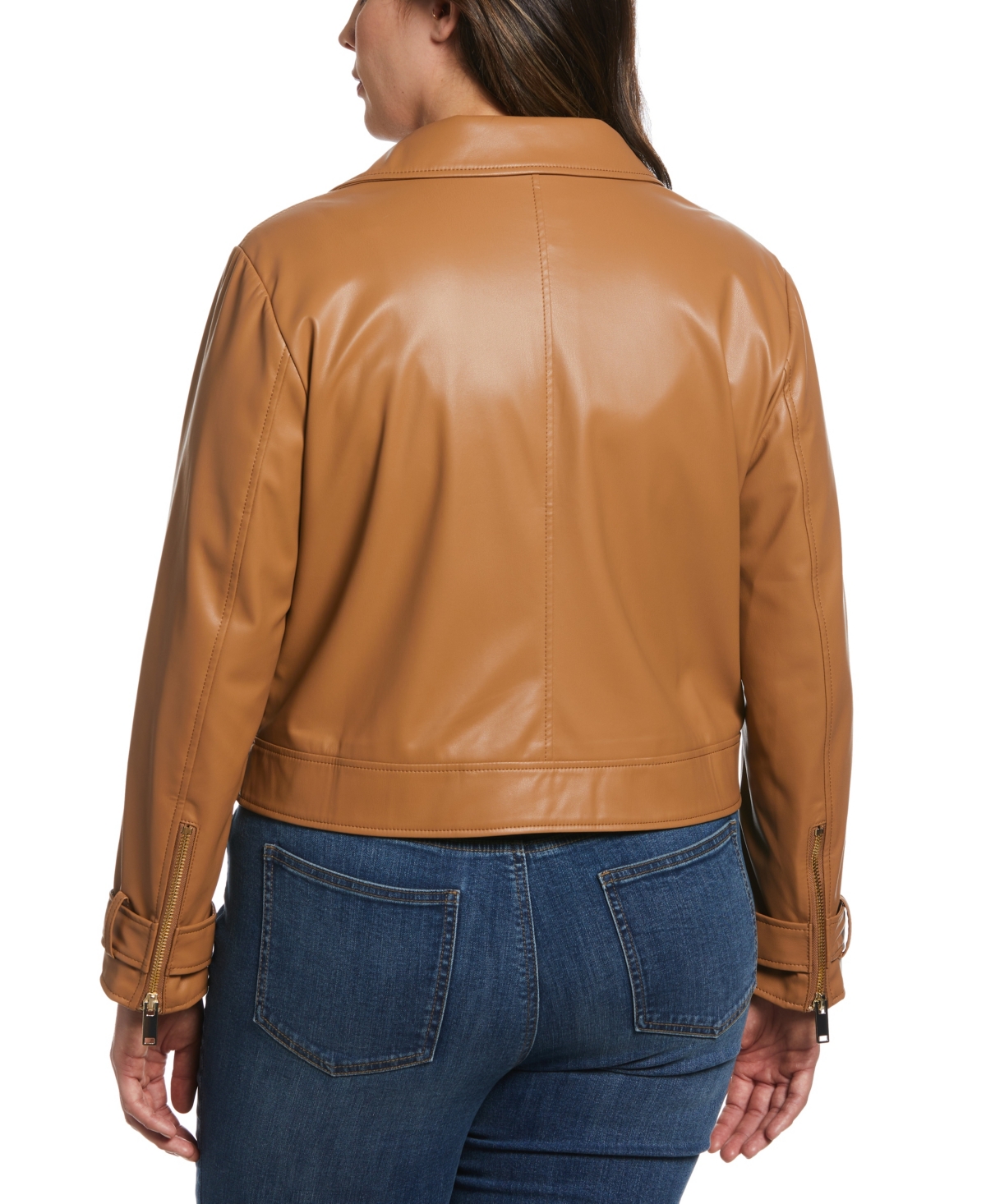 ELLA RAFAELLA PLUS SIZE FAUX LEATHER MOTO JACKET 