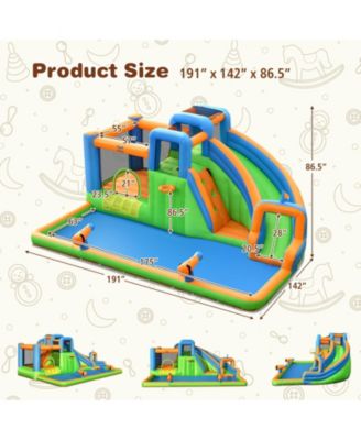 Inflatable Water Slide with Dual Climbing Walls and Blower Excluded
