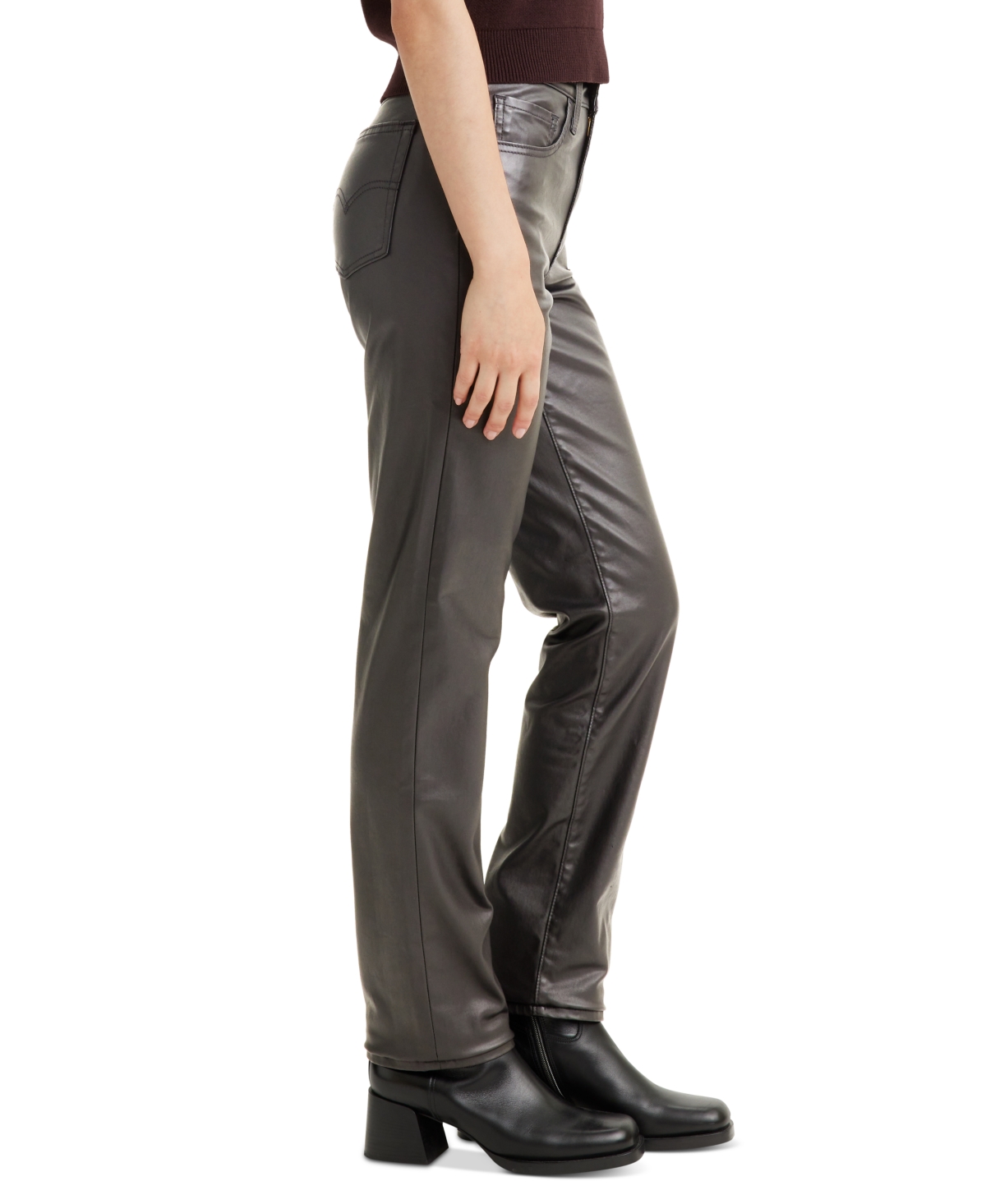 Levi's Women's 724 Coated High Rise Straight-leg Jeans In Shine Til