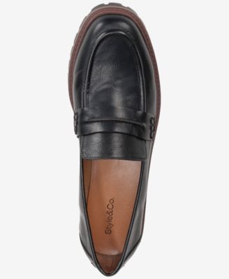 Style & Co Women's Wandaa Slip-On Lug Loafer Flats, Created Style & Co Women's Wandaa Slip-On Lug Loafer Flats, Created