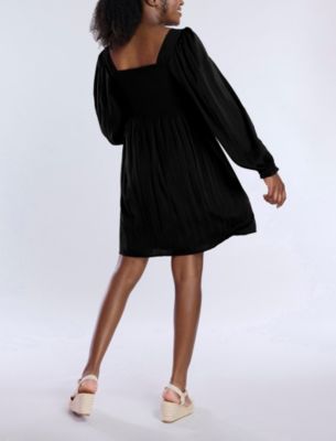 Maternity Smocked Babydoll Long Sleeve Mini Dress - Motherhood